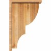 Ekena Millwork Ridgewood Rough Sawn Corbel w/Backplate, Western Red Cedar, 6"W x 14"D x 22"H COR06X14X22RID01RWR